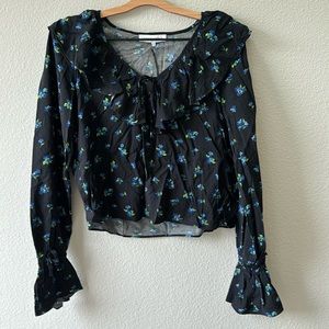 WeWoreWhat Ruffle Blouse Small NWT